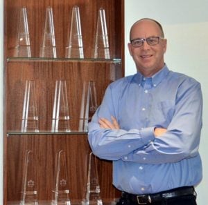 Gordon Weima Design Build shelves of trophies