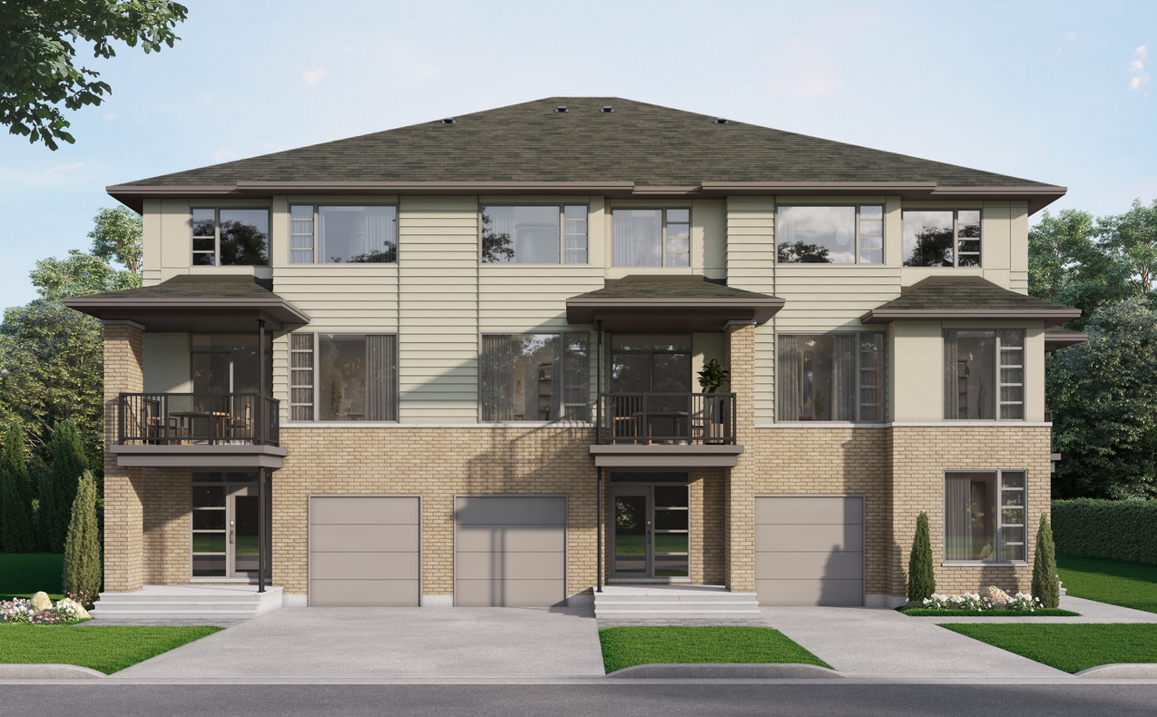 urban towns HN Homes Riverside South three-storey back-to-back Ottawa housing