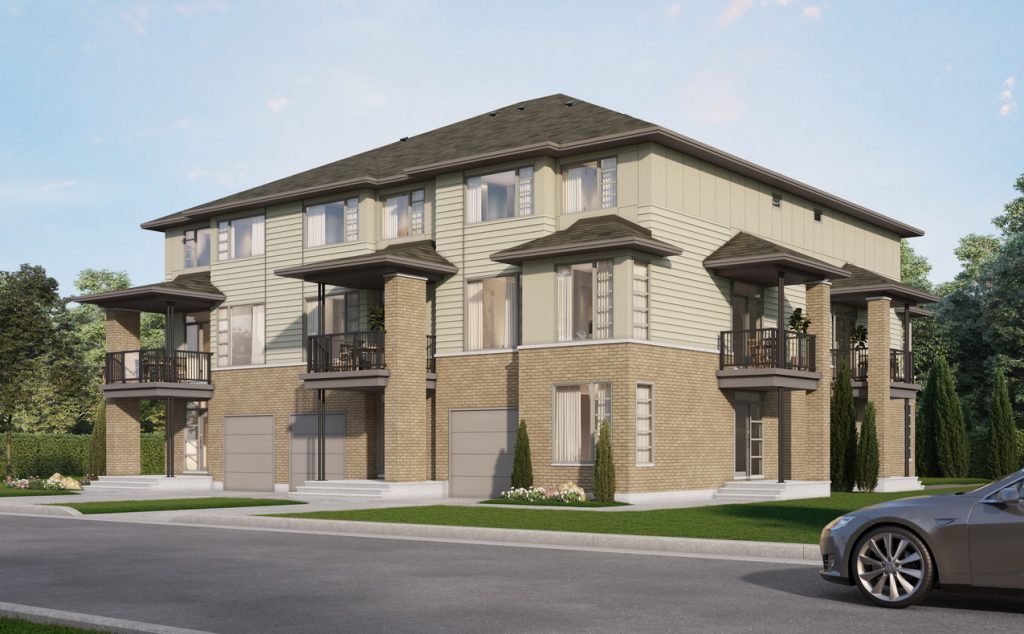 HN Homes Riverside South three-storey back-to-back Ottawa housing