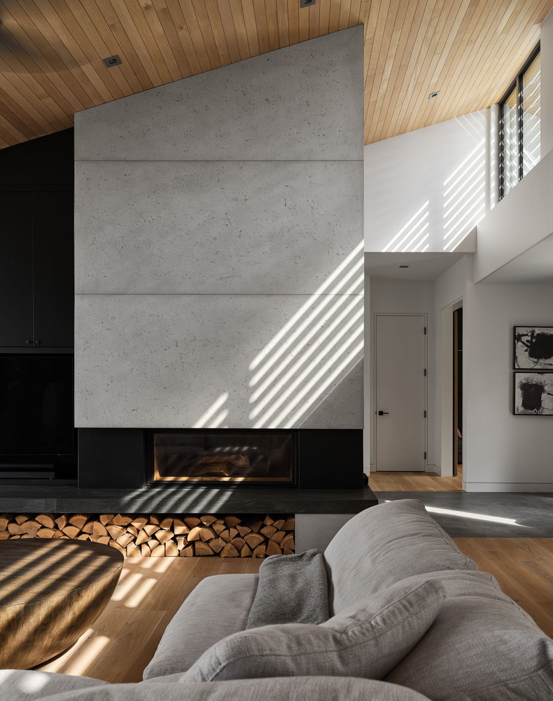 Hobin Architecture Terra Nova Building concrete surround contemporary fabulous fireplaces