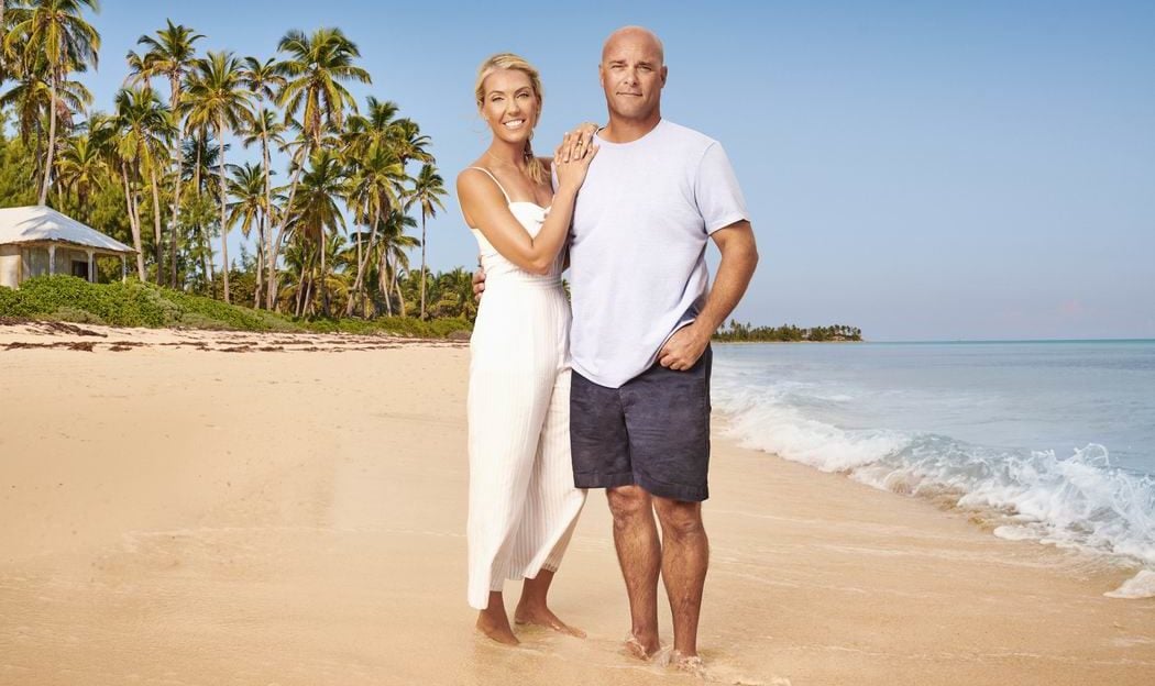 Sarah Baeumler Bryan Baeumler Caerula Mar Club couple on a tropical beach island of Bryan HGTV