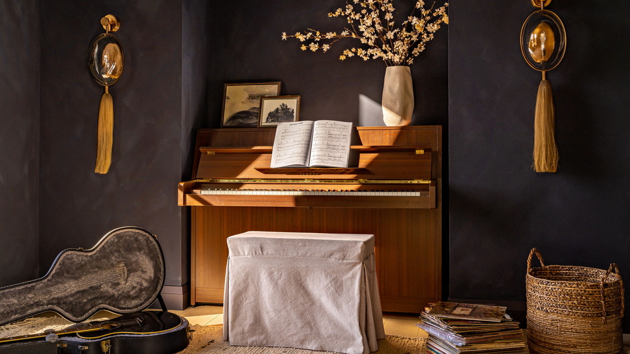 west of main art & stone music room wall treatments lime wash limewash Ottawa design new homes renovations