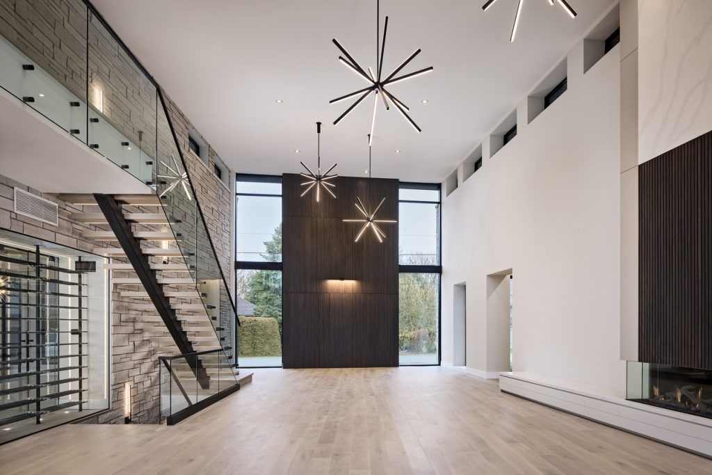 Amsted leadership team amsted design-build ottawa custom homes smart tech cathedral ceiling contemporary