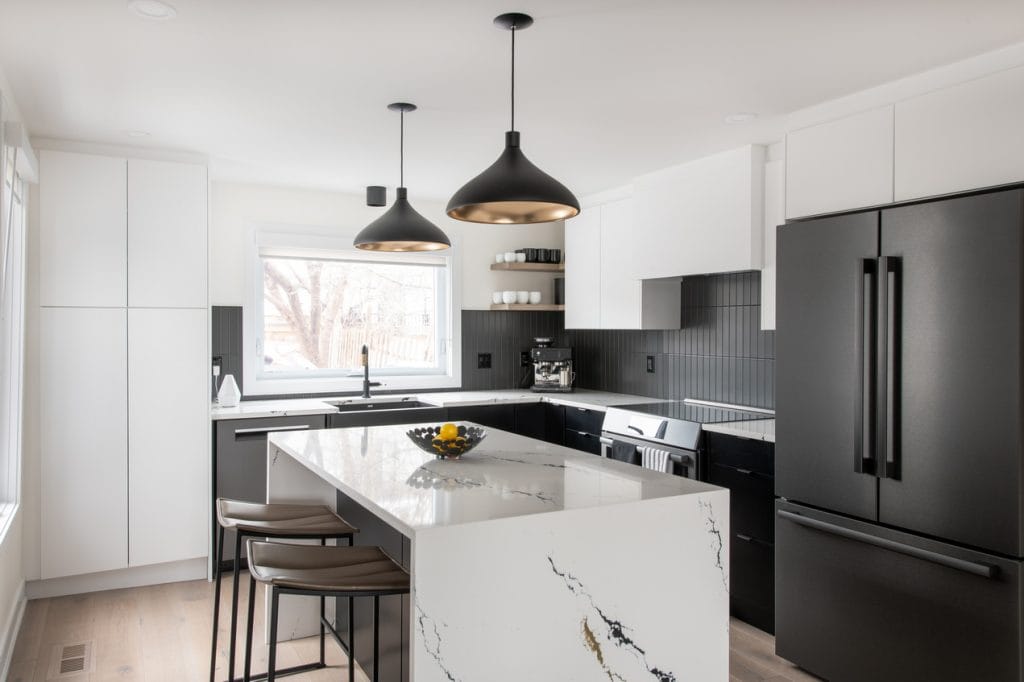 Amsted in the 2025 renotour parade of homes ottawa renovations black and white kitchen