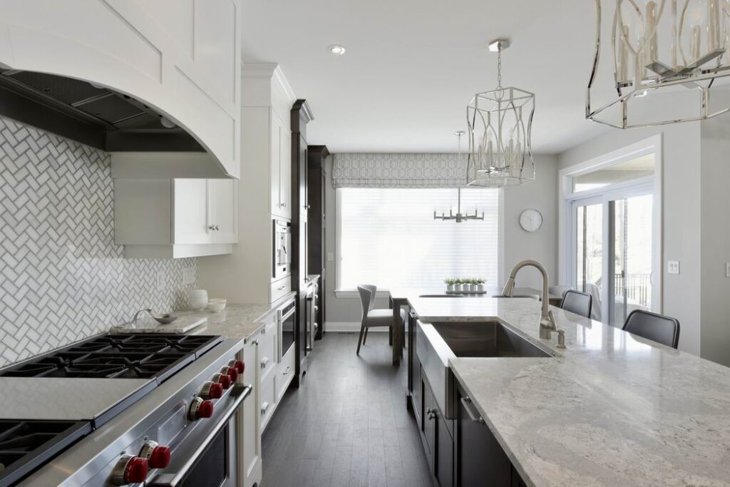 apron sink farmhouse style Ottawa kitchens Uniform Urban Developments Deslaurier Custom Cabinets