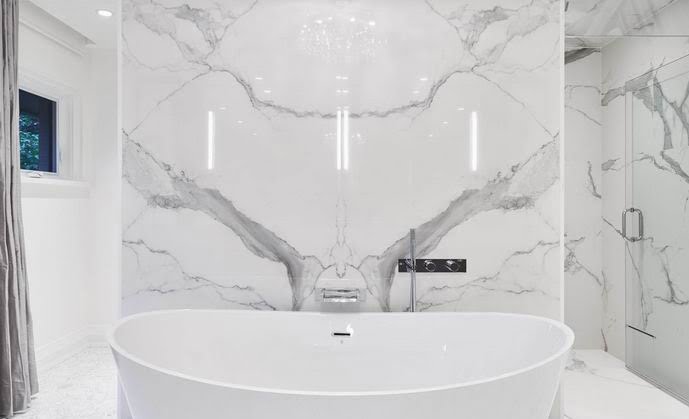Ottawa design ensuite bathroom freestanding tub marble