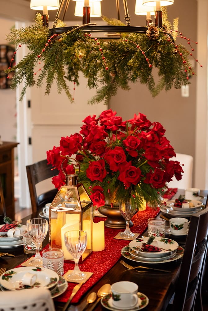 sue pitchforth holiday decor dining table