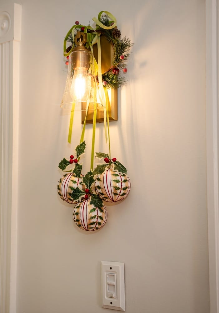 sue pitchforth christmas decor wall sconce ornaments