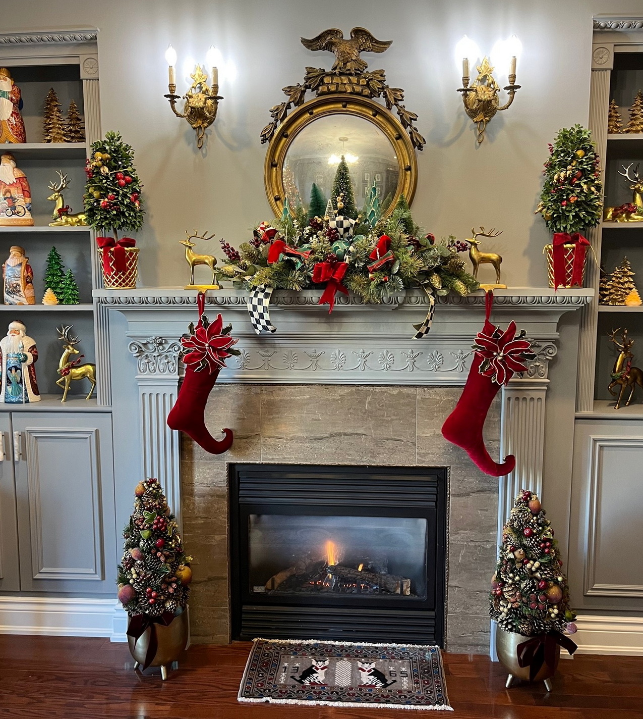 Homes for the Holidays 2022 fireplace stockings