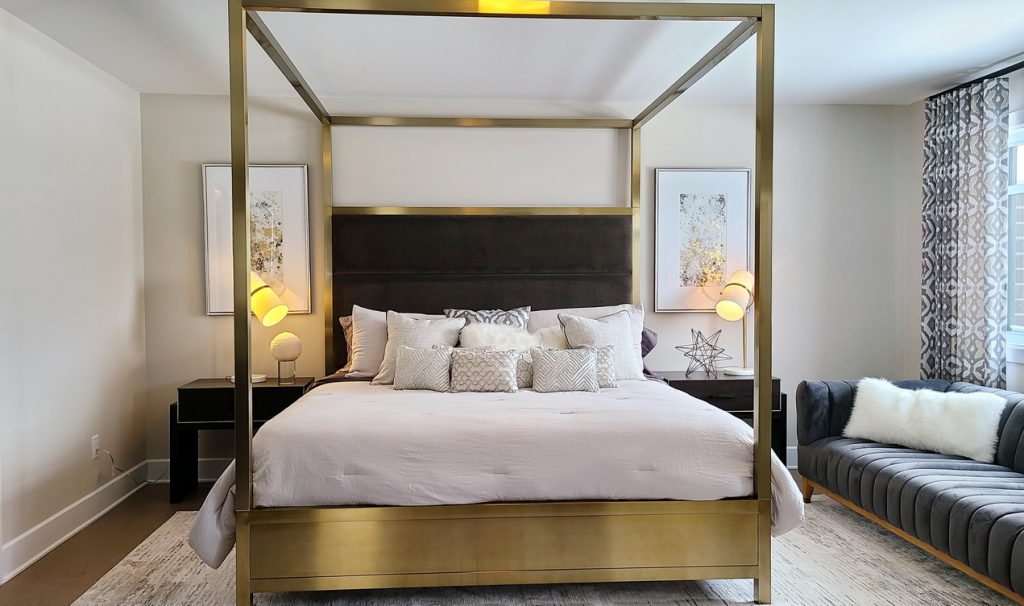 tartan ottawa brighton single-family primary bedroom canopy bed