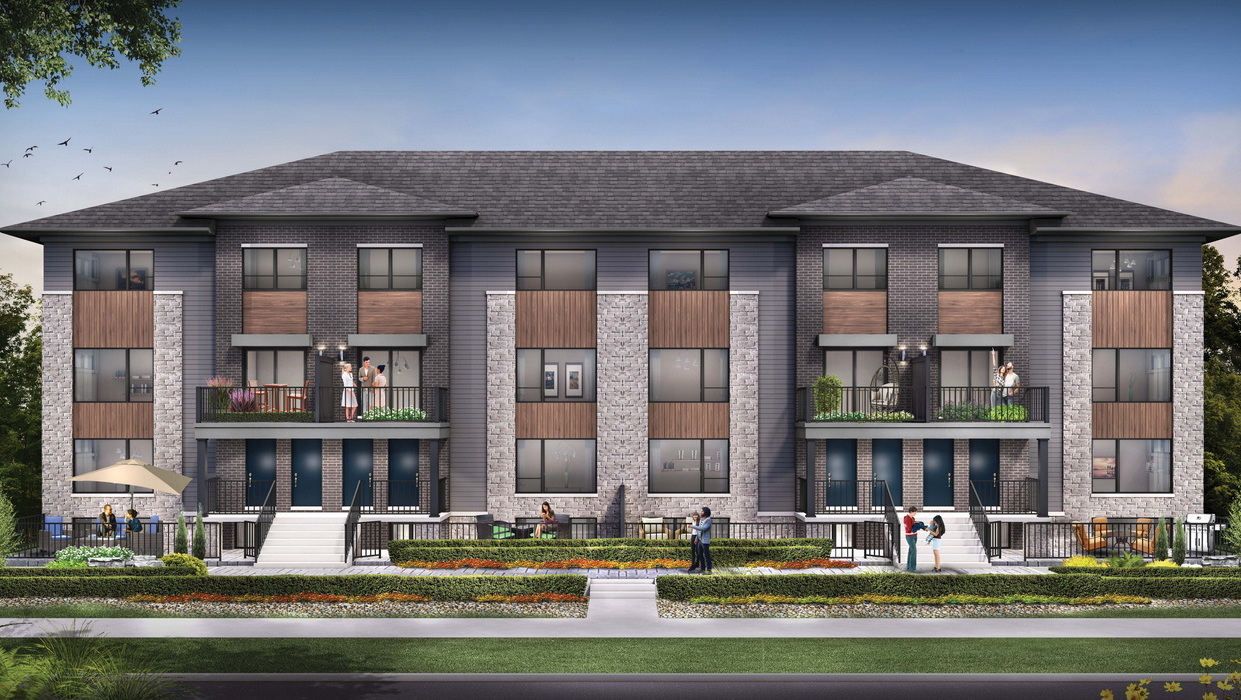 Parkside at Arcadia launches Minto Communities Ottawa new homes townhomes exterior rendering