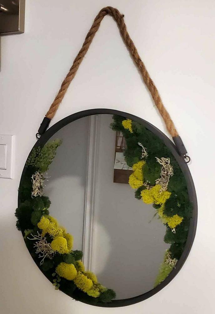 invite mother nature in sue pitchforth home decor therapy plus moss art mirror