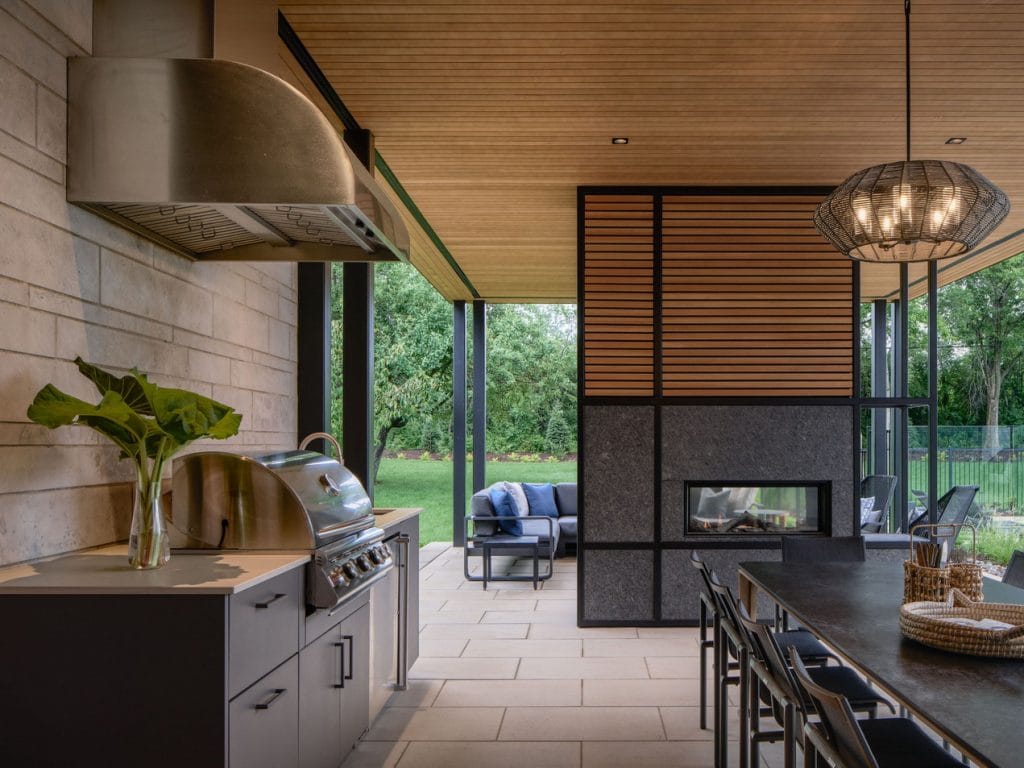 2025 People’s Choice housing design awards casa verde construction hobin architecture 2h interior design ottawa housing custom home outdoor living space kitchen fireplace