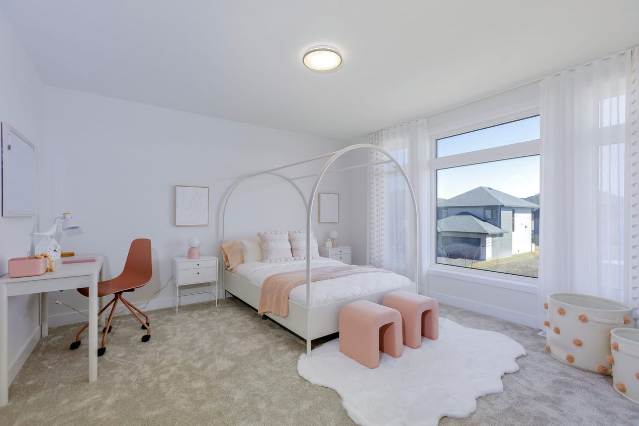 Ottawa construction two-storey single Penticton riverside south net zero ready child’s bedroom