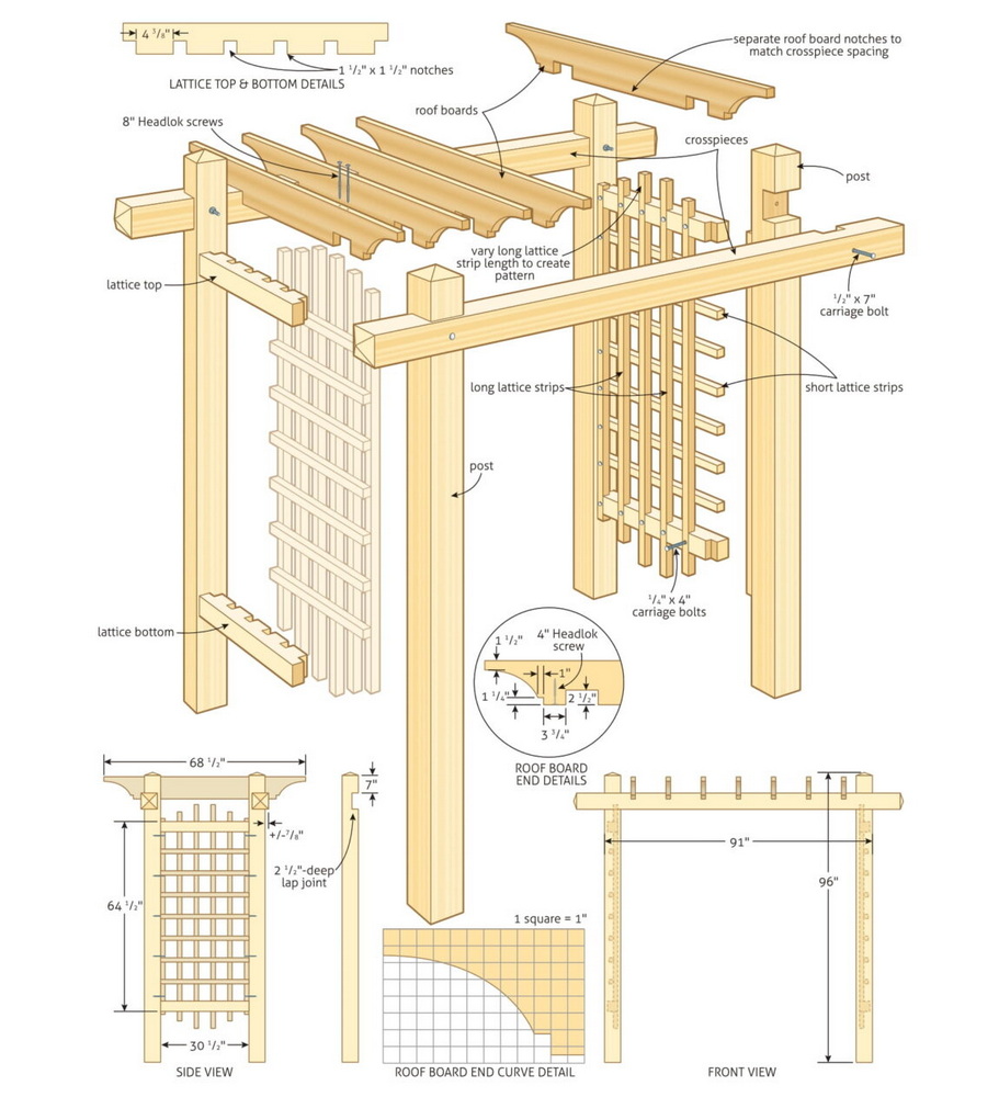 pergola plans steve maxwell
