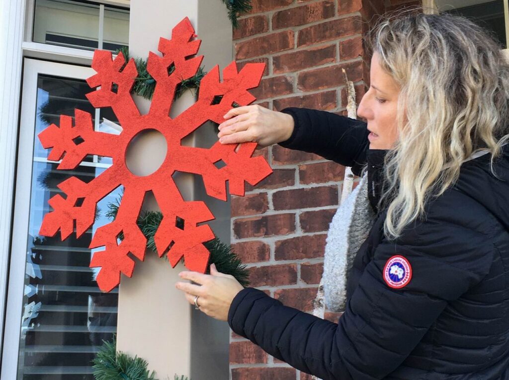 Christmas porch makeover Sue Pitchforth