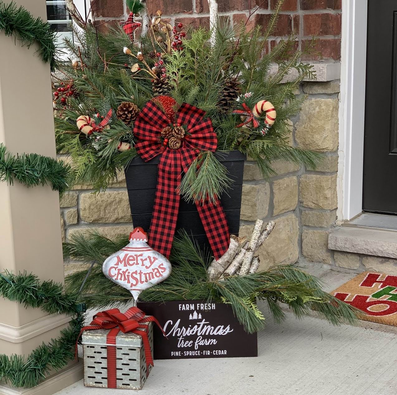 Christmas porch makeover Sue Pitchforth