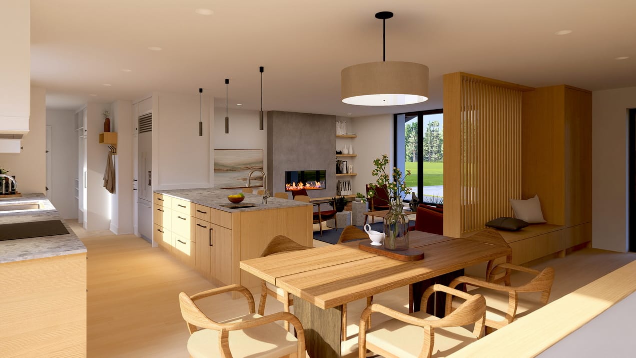 2025 RenoTour Parade of Homes ottawa renovations revision built open concept bungalow living room linear fireplace