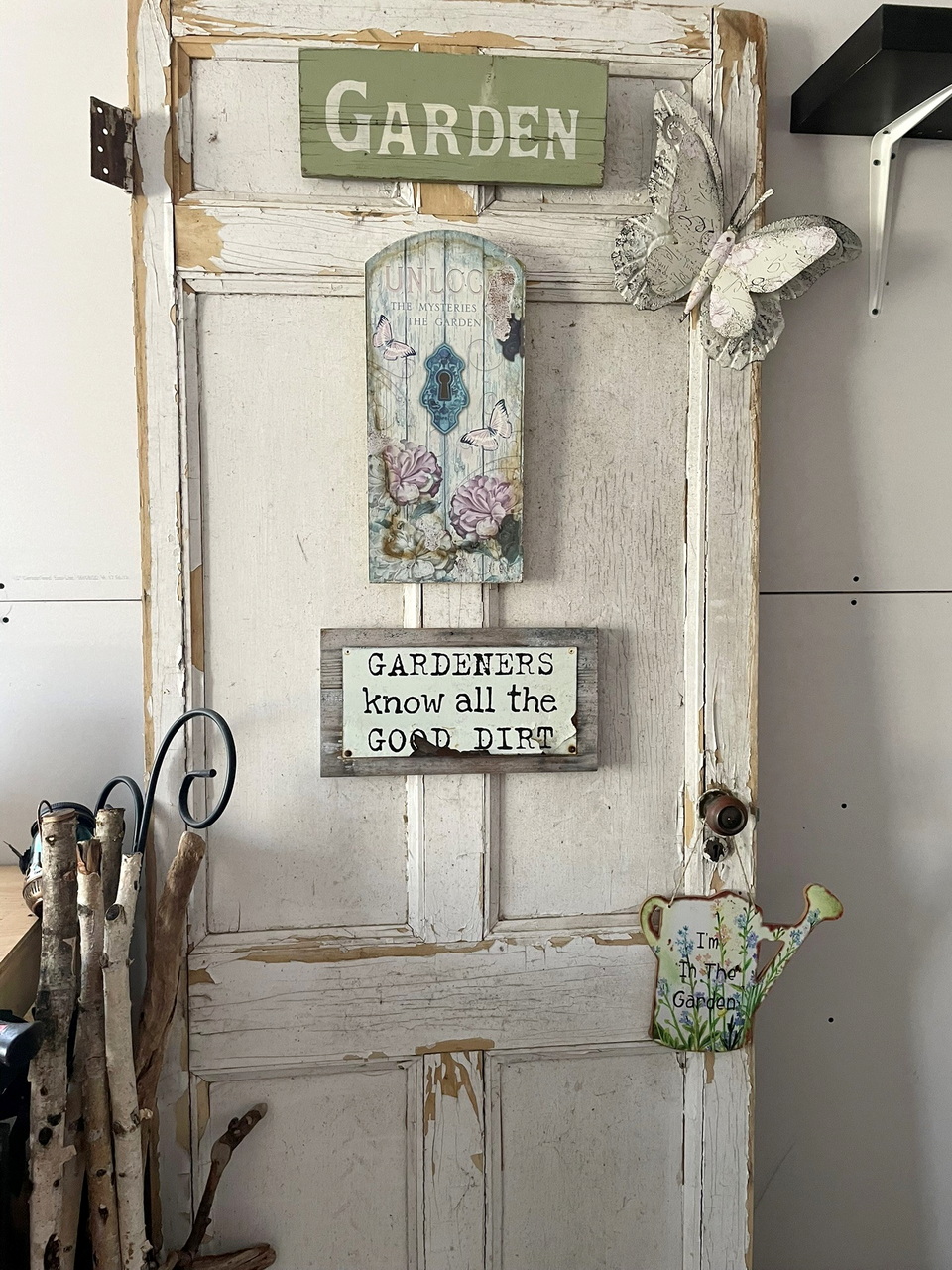 sue pitchforth yard decor backyard antique door