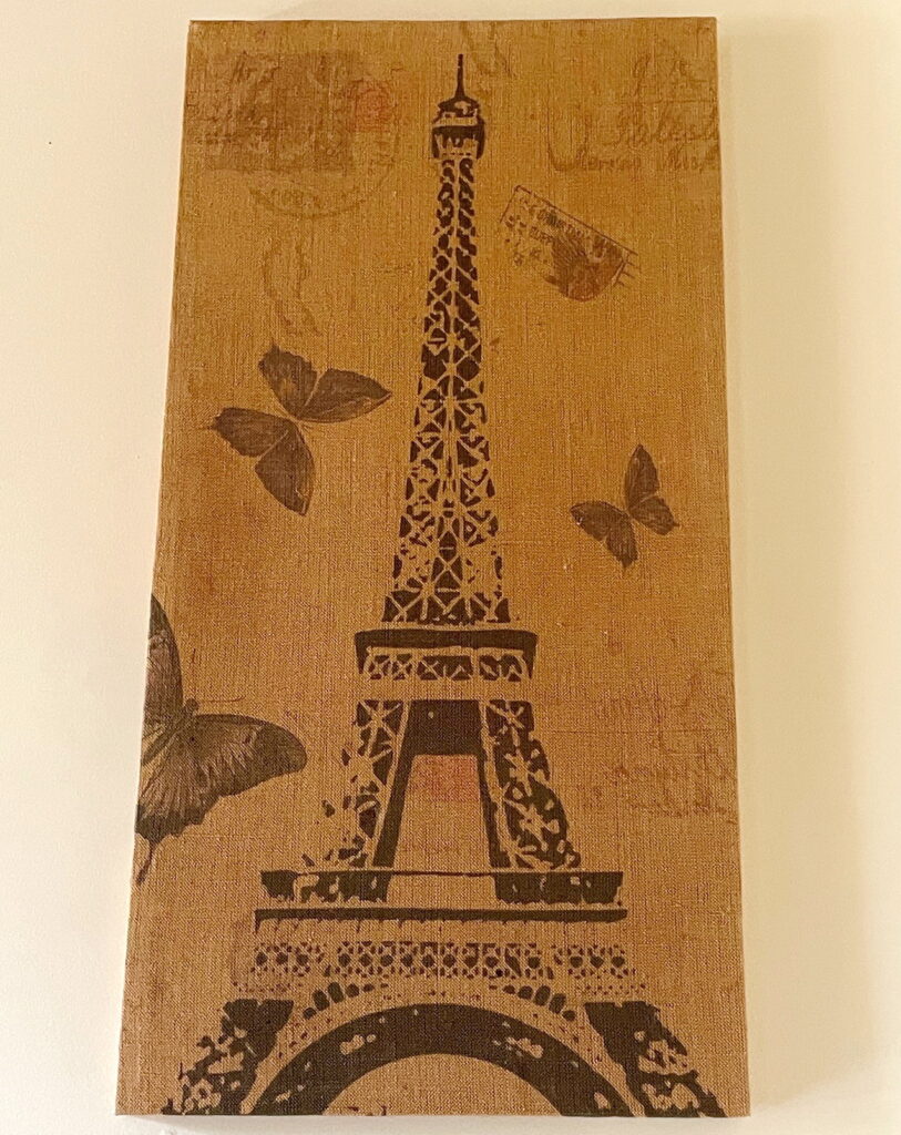 sue pitchforth budget home decor eiffel tower art