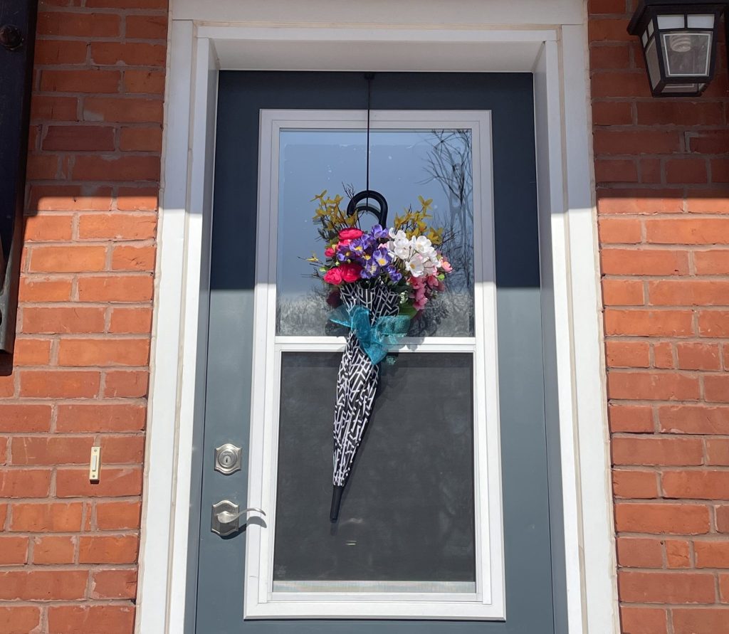 sue pitchforth decor therapy plus umbrella flower bouquet door decoration spring