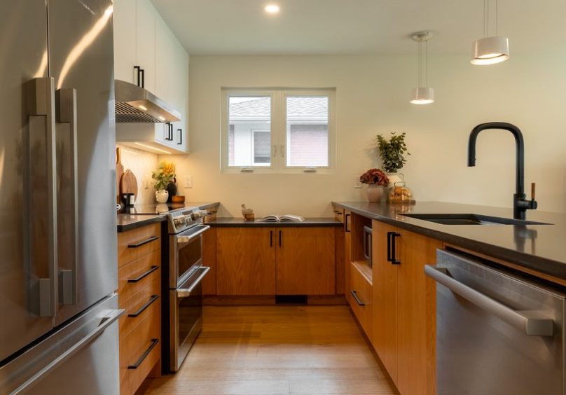 the conscious builder ottawa net zero renovations bungalow u-shaped kitchen