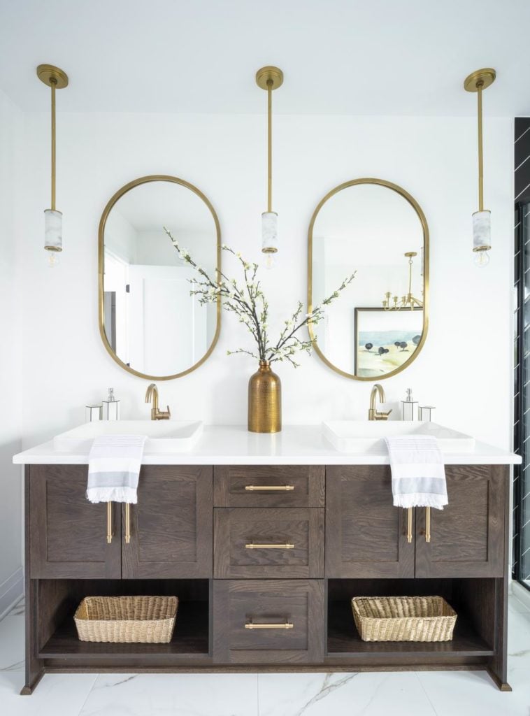 bathroom vanities open shelving Ottawa homes