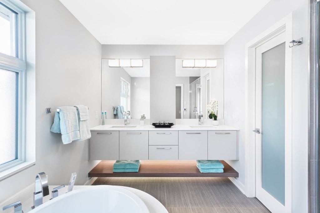 bathroom vanities open shelving Ottawa homes